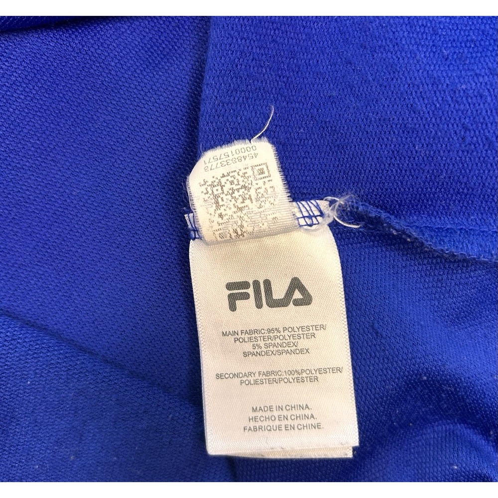 FILA Men's L Blue Black Quarter Zip Performance Pullover Chest Pocket - Picture 4 of 9